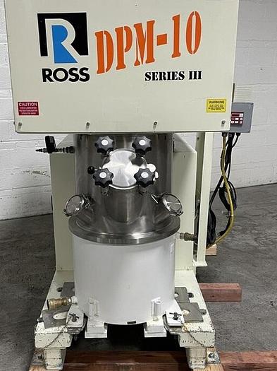 Used 10 GALLON ROSS DOUBLE PLANETARY MIXER – DPM 10 – S/S – VAC – JKTD.