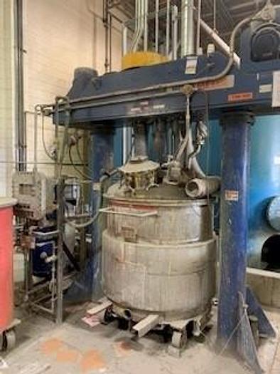 Used 300 GALLON HOCKMEYER TRIPLE SHAFT MIXER WITH DISCHARGE RAM