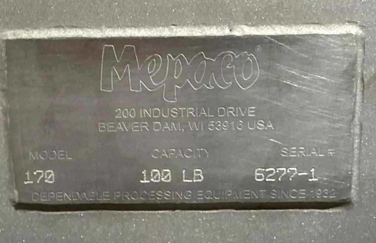 Used MEPACO MODEL 170 TWIN SHAFT PADDLE MIXER - 100#