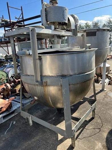 Used 250 GALLON LEE JACKETED MIX KETTLE 304 S/S