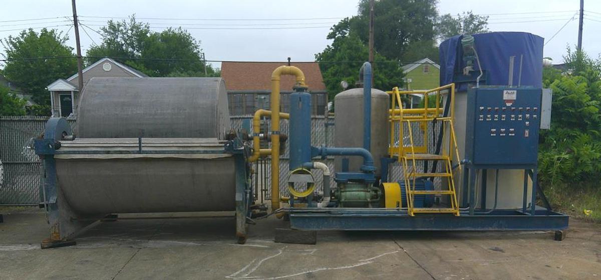 Used 6 FT x 6 FT ALAR ROTARY VACUUM DRUM FILTER - S/S DRUM