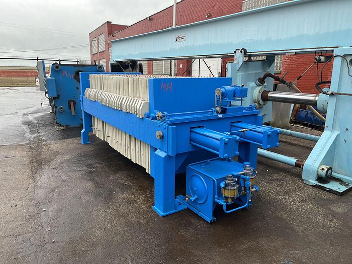 Used 60 CU FT. MEMBRANE SQUEEZE FILTER PRESS - 1200 MM