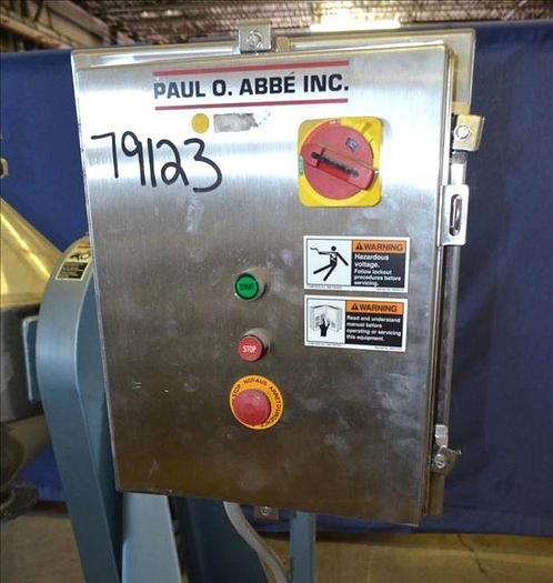 Used UNUSED 2.4 CU. FT. PAUL O. ABBE DOUBLE CONE ROTA BLENDER - HASTELLOY C-276