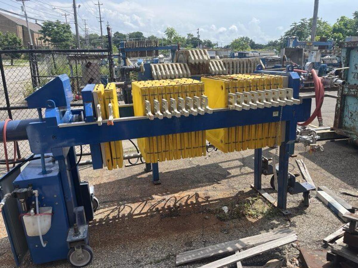 Used 5 CU. FT. NEVER USED MEMBRANE SQUEEZE FILTER PRESS