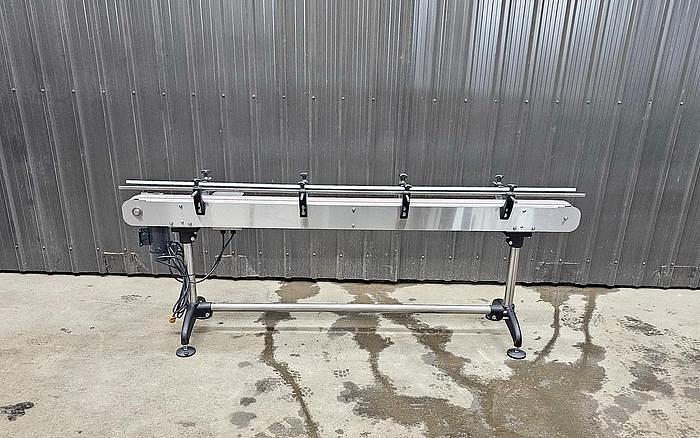 Used UNUSED 4'' WIDE X 95'' LONG BELT CONVEYOR WITH SIDE RAILS