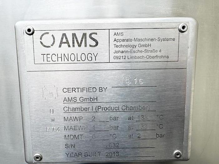 Used EKATO UNIMIX - SRA 1000 SO VACUUM MIXER - 316L S/S