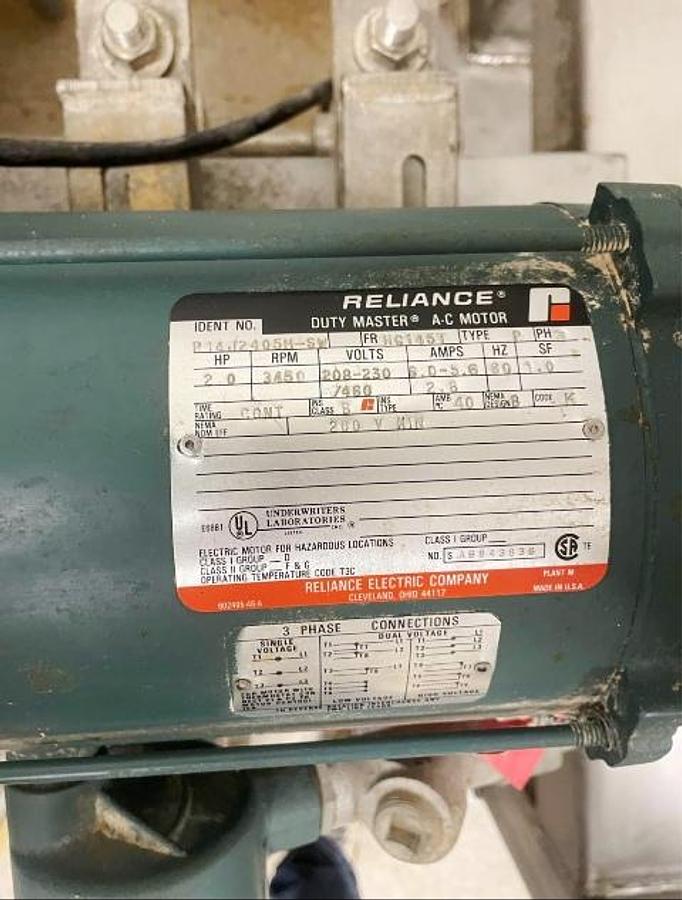 Used 1 CU. FT. GEMCO SLANT CONE BLENDER WITH INTENSIFIER BAR - S/S - 2 HP