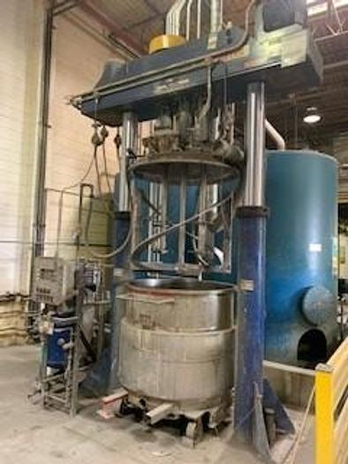 Used 300 GALLON HOCKMEYER TRIPLE SHAFT MIXER WITH DISCHARGE RAM