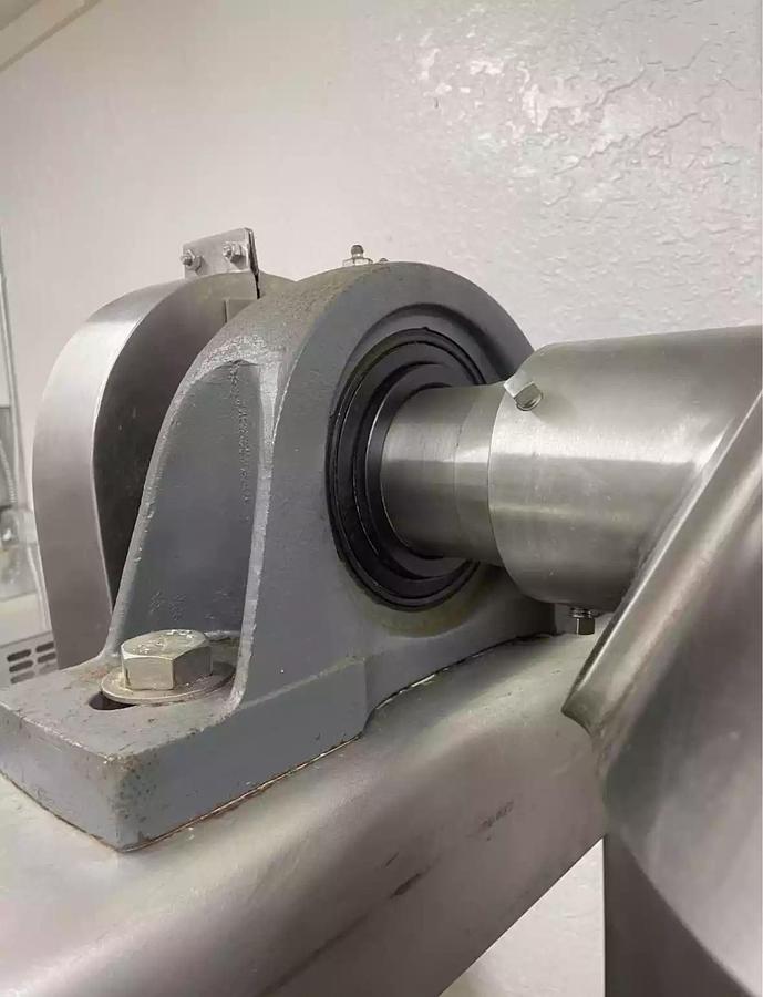 Used 1 CU. FT. GEMCO SLANT CONE BLENDER WITH INTENSIFIER BAR - S/S - 2 HP