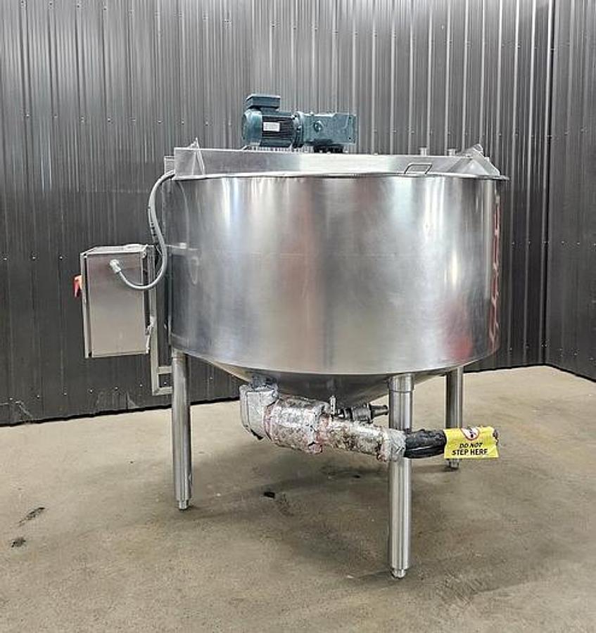 Used 500 GALLON CHESTER JENSEN COOKER COOLER - S/S - JACKETED