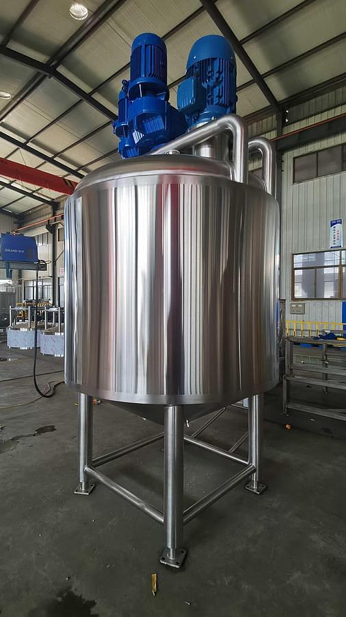 NEW 500 GALLON TRIPLE MOTION MIX TANK WITH HIGH SHEAR DISPERSER - S/S - JACKETED