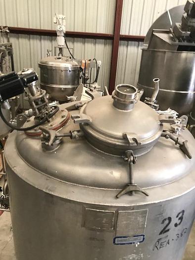 Used 264 GALLON (1000 LITER) PRECISION STAINLESS PHARMA GRADE REACTOR - 316L S/S - 40 PSI/FV INTERNAL - 100 PSI JACKET