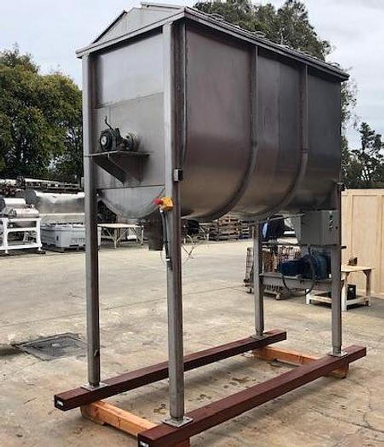 Used 100 CU. FT. GEM EQUIPMENT RIBBON BLENDER - 1 HP