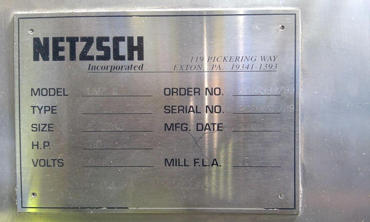 Used NETZSCH LMZ2 S/S BEAD MILL