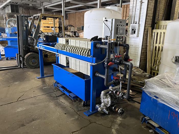 NEW 5 CU. FT. MET-CHEM FILTER PRESS - EXPANDABLE TO 8 CU. FT. 