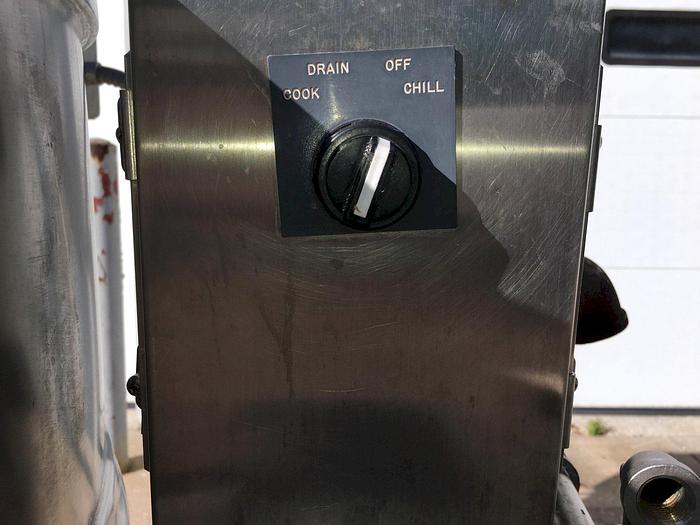 Used 60 GALLON GROEN TWIN ACTION AGITATED KETTLE - TILT TO POUR DISCHARGE - S/S - JACKETED