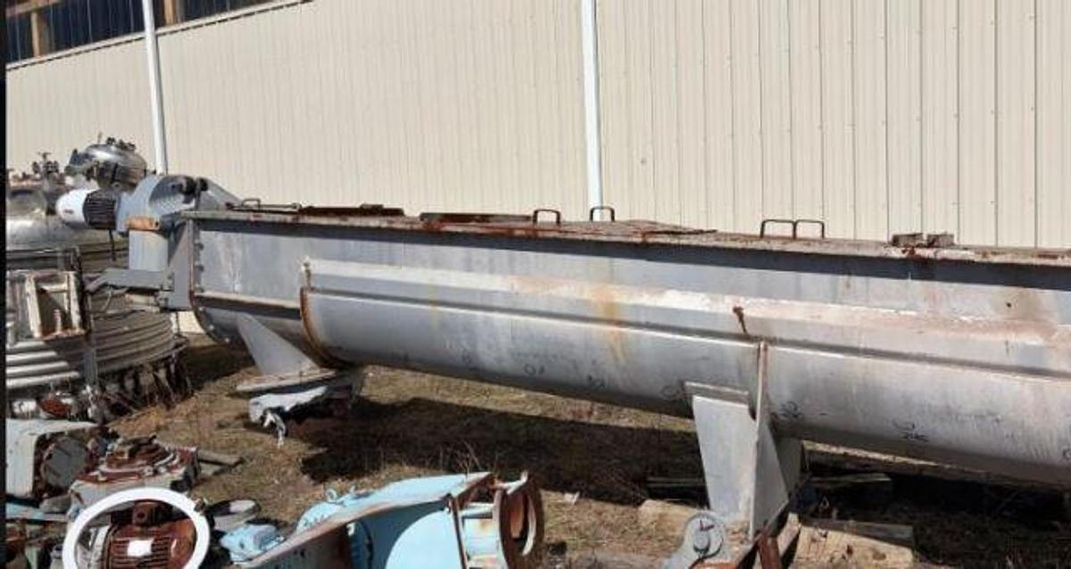 Used 25.6" x 30'8" SINGLE SCREW JACKETED COOLING SCREW - C/S