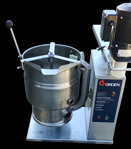 Refurbished 10 GALLON (40 QT.) GROEN SELF CONTAINED STEAM JACKETED ELECTRIC KETTLE - TILT