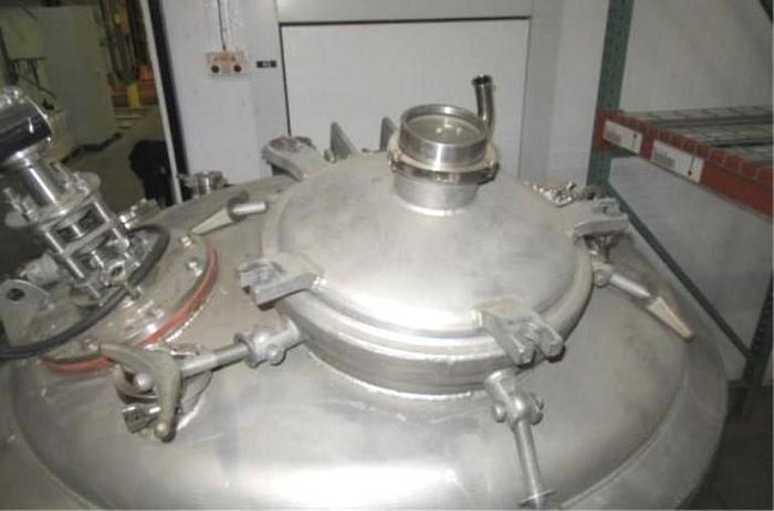 Used 264 GALLON (1000 LITER) PRECISION STAINLESS PHARMA GRADE REACTOR - 316L S/S - 40 PSI/FV INTERNAL - 100 PSI JACKET