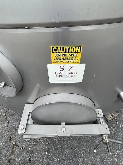 Used 5,483 GALLON S/S JACKETED TANKS (3) AVAILABLE
