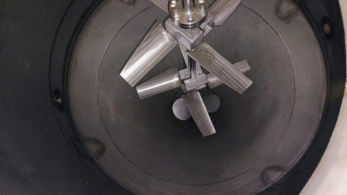 Used 1000 LITER CONE BOTTOM MIX TANK - JACKETED