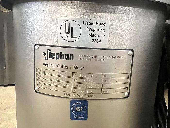 Used USED STEPHAN VERTICAL CUTTER MIXER