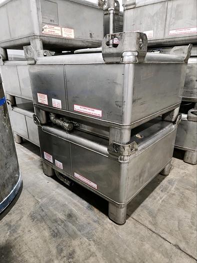 Used 165 GALLON CAPACITY PRECISION PORTABLE TOTE BIN - S/S