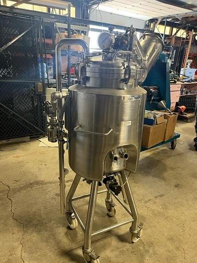 Used 100 LITER / 25 GALLON PRECISION PORTABLE REACTOR - 316L S/S - 45 PSI INTERNAL / 120 PSI JACKET