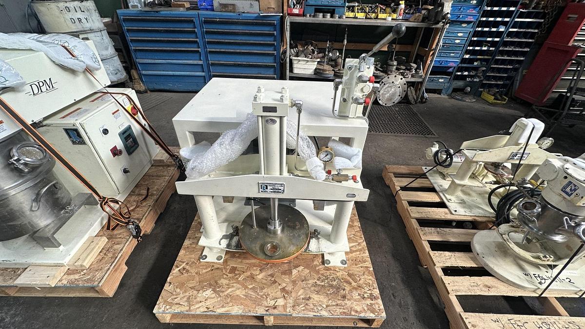 Used 4 GALLON ROSS DOUBLE PLANETARY MIXER WITH DISCHARGE RAM PRESS
