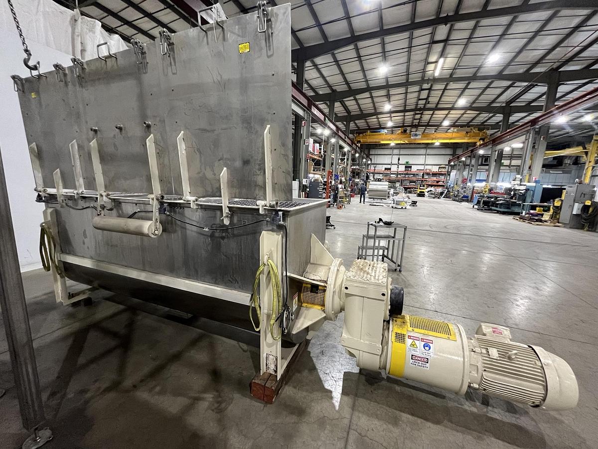 Used 100 CU. FT. LITTLEFORD DOUBLE RIBBON BLENDER - SANITARY POLISHED S/S