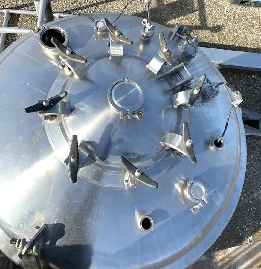 Used 550 GALLON (2100 LITER) PRECISION STAINLESS VACUUM MIX TANK - 316L S/S