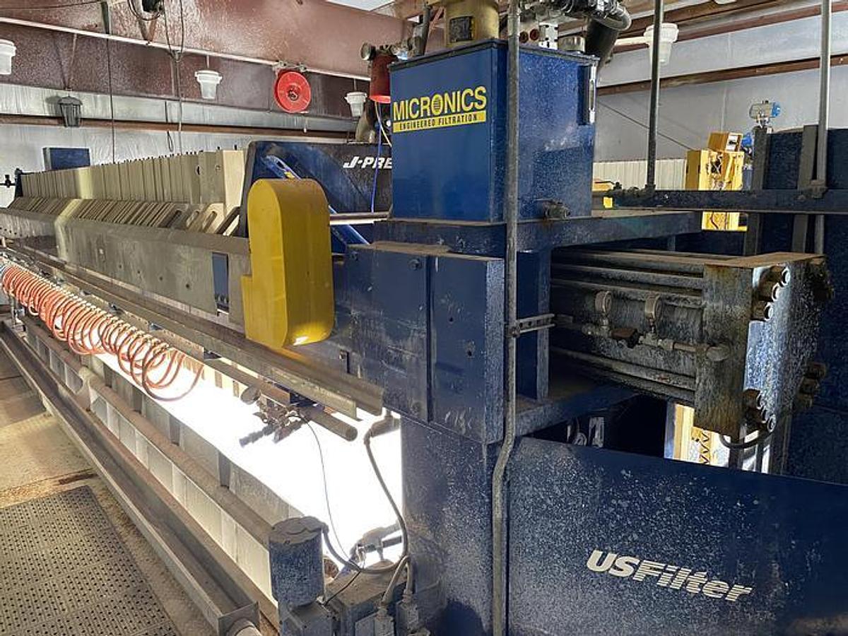 Used 100 CU. FT. US FILTER J-PRESS FILTER PRESS - 1200MM