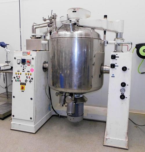 Used 500 LITER KRIEGER TRIPLE MOTION MIXER - 316L S/S - VACUUM - JACKETED