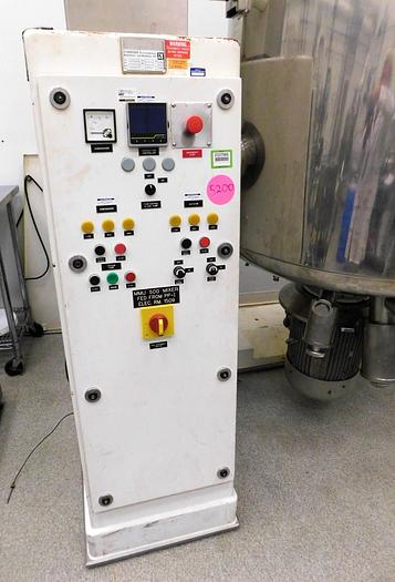 Used 500 LITER KRIEGER TRIPLE MOTION MIXER - 316L S/S - VACUUM - JACKETED
