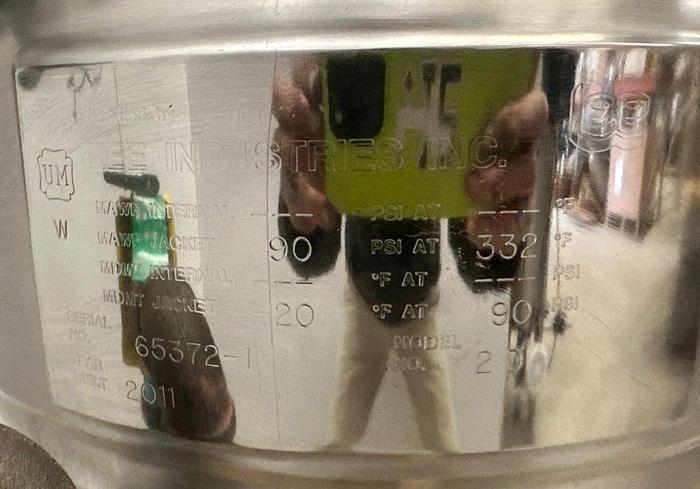 Used 2 GALLON LEE S/S JACKETED REACTOR AND MIXER