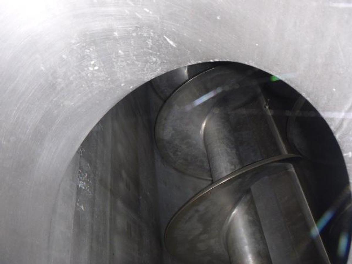 Used 28" x 10' BLENTECH TWIN SCREW HOLLOW FLIGHT BLENDER - S/S - JACKETED