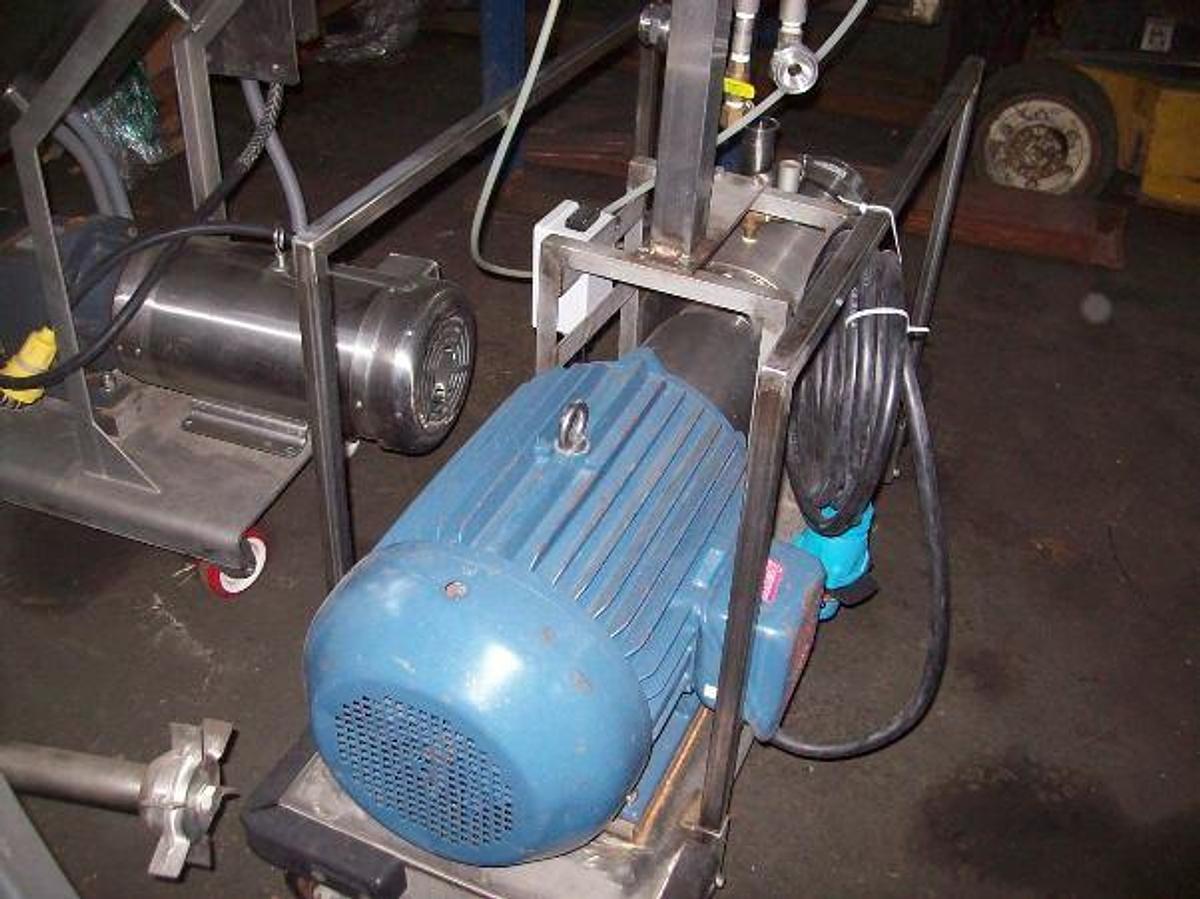 Used 30 HP HIGH SHEAR INLINE MIXER - SANITARY S/S
