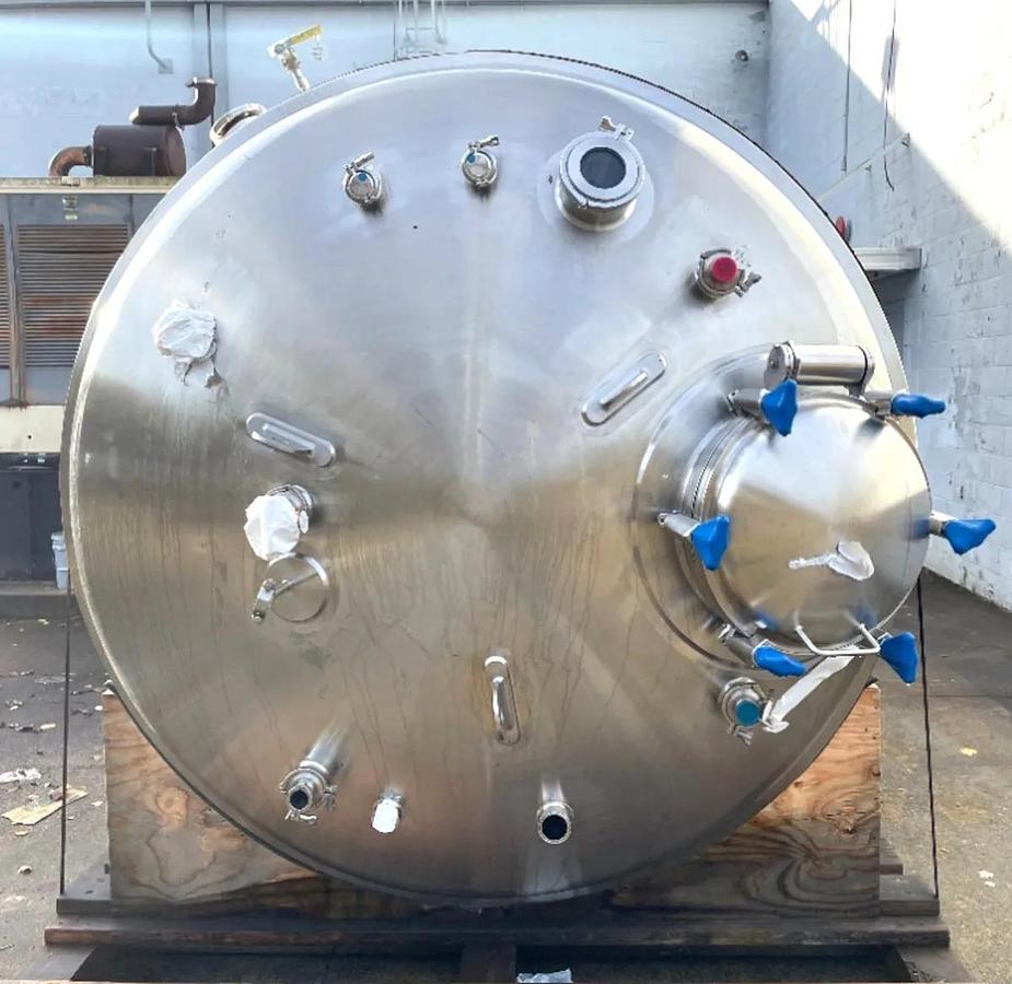 Used 2500 GALLON (9500 LITER) HOLLOWAY SANITARY 316L S/S REACTOR / FERMENTER