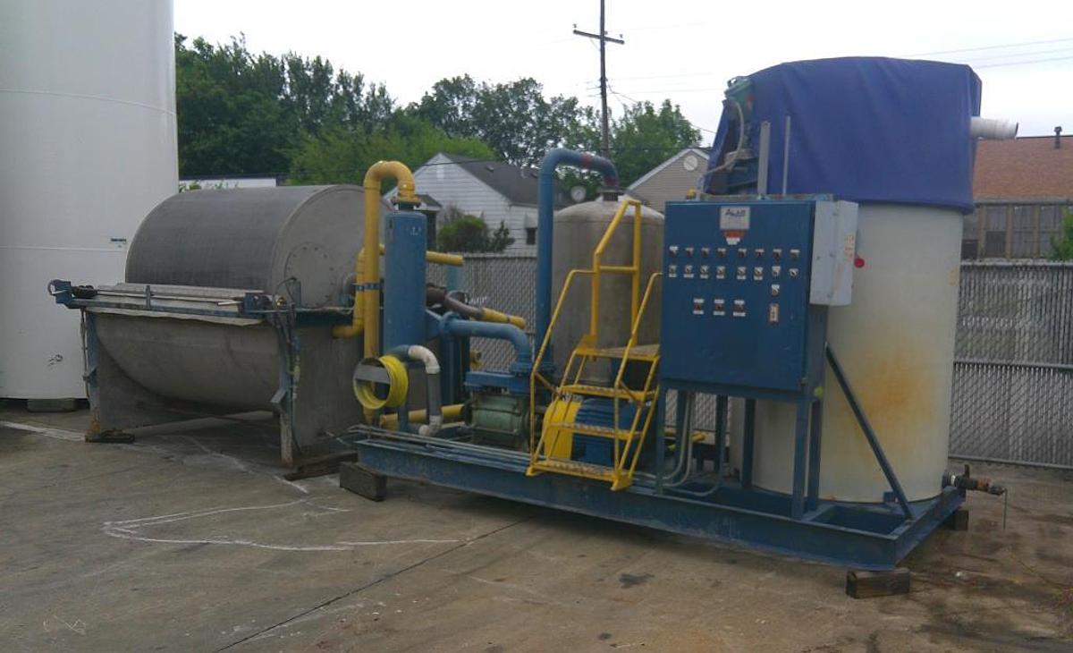 Used 6 FT x 6 FT ALAR ROTARY VACUUM DRUM FILTER - S/S DRUM