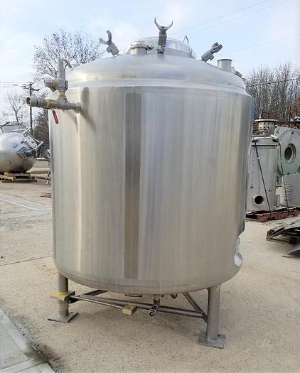 Used 340 GALLON / 1300 LITER DCI REACTOR - 316L S/S - 60 PSI/FV/125 PSI