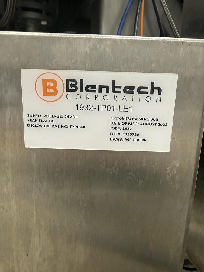 Used BLENTECH TP-15015 STAINLESS STEEL DUAL RIBBON JACKETED BLENDER/COOKER - 90 PSI