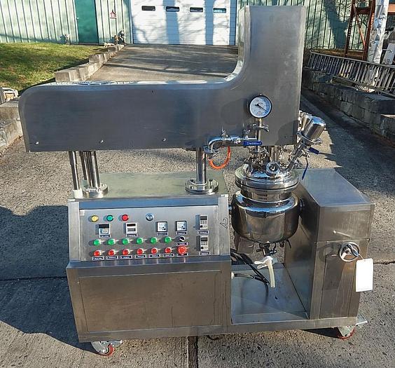 Used LABORATORY VACUUM HOMOGENIZING MIXER - POLISHED S/S  - JACKETED