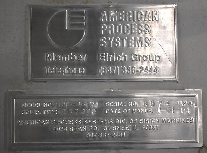 Used 120 CU. FT. AMERICAN PROCESS DOUBLE RIBBON BLENDER - S/S - 100 HP