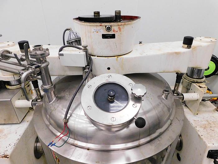Used 500 LITER KRIEGER TRIPLE MOTION MIXER - 316L S/S - VACUUM - JACKETED