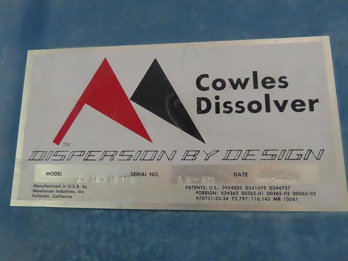 Used 10 HP COWLES HIGH SPEED DISPERSER - V/S