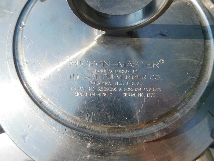 Used 4" IN. JET MILL MICRO-MASTER