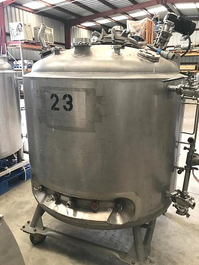 Used 264 GALLON (1000 LITER) PRECISION STAINLESS PHARMA GRADE REACTOR - 316L S/S - 40 PSI/FV INTERNAL - 100 PSI JACKET