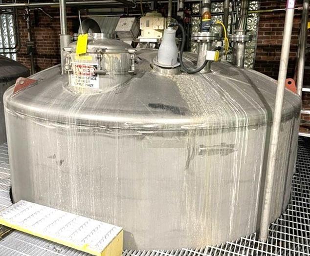 Used (2) - USED 1,000 GALLON CHEMINEER S/S JACKETED DISH BOTTOM MIX TANK MODEL - 2GTNS-2