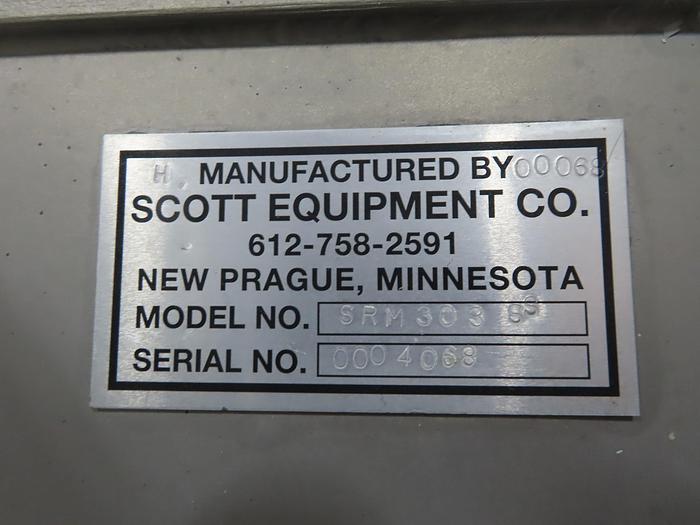 Used 15 CU. FT. SCOTT EQUIPMENT DOUBLE RIBBON BLENDER - SANITARY S/S - 3 HP