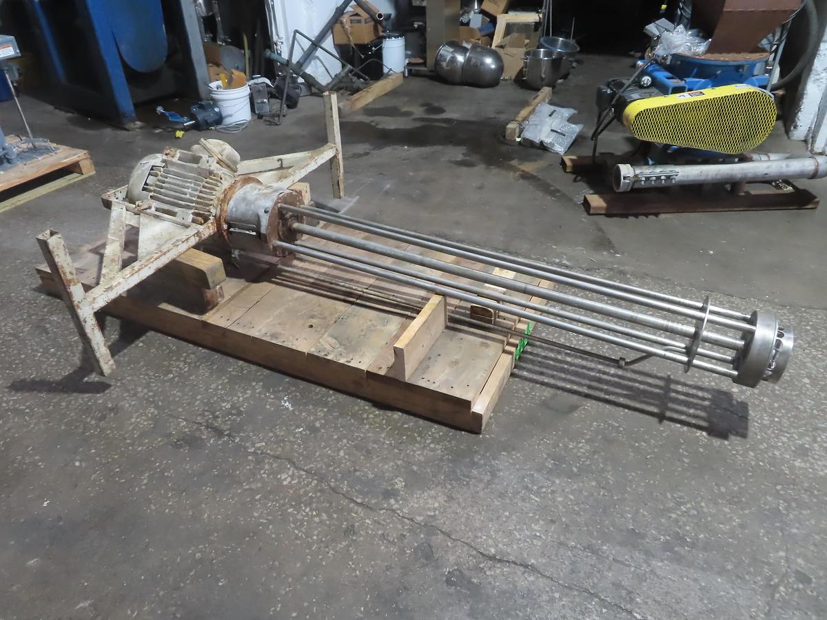 Used 15 HP ROSS HIGH SHEAR MIXER/EMULSIFIER - 1.5" x 71" LONG SHAFT
